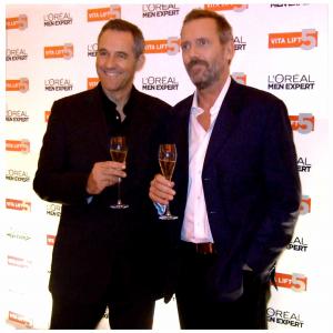Peter Vollebregt and Hugh Laurie LOREAL MEN EXPERT campaign launch