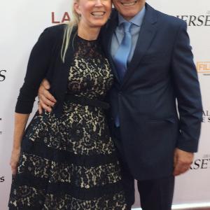 Lou Volpe & wife Marnie Volpe on red carpet of the Jersey Boys movie premiere at the 2014 Los Angeles Film Festival.