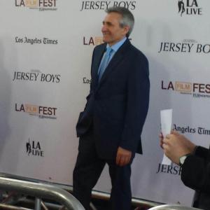 Lou Volpe on red carpet for the Jersey Boys movie premiere on closing night of the Los Angeles Film Festival