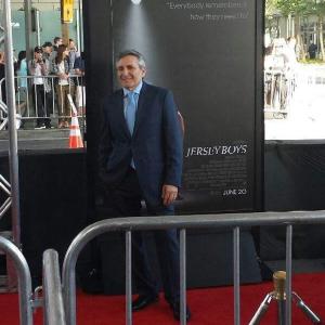 Lou Volpe on red carpet for the Jersey Boys movie premiere