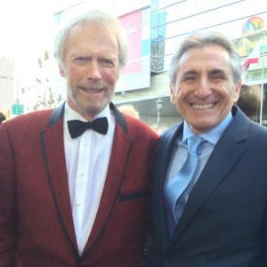 Clint Eastwood and Lou Volpe at Jersey Boys movie premiere