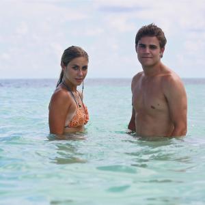 L Caitlin Wachs and R Paul Wesley in Beneath the Blue