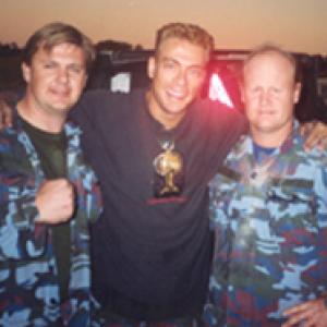 with Jean-Claude Van Damme on the set of 