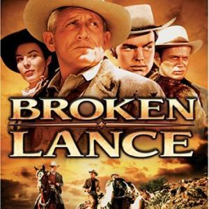 Spencer Tracy, Robert Wagner, Richard Widmark and Jean Peters in Broken Lance (1954)
