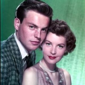 Still of Robert Wagner and Audrey Dalton in Titanic 1953