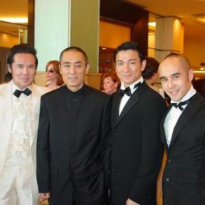 KwokLeung Gan with Zhang Yimou  Andy Lau Tak Wah  Alexander Wong from left to right