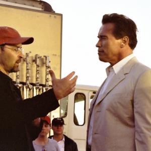 James Wahlberg working on a scene with Arnold