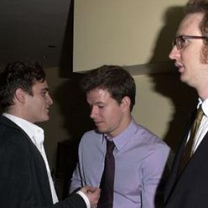 Mark Wahlberg Joaquin Phoenix and James Gray