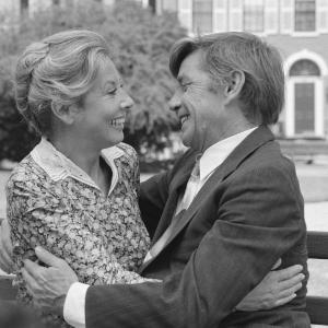 Still of Michael Learned and Ralph Waite in The Waltons 1971
