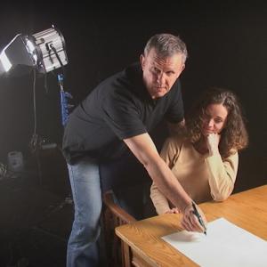 Directing Pilot Pens commercial with actress Lee Ann Wolmarans