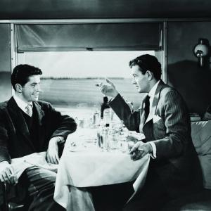 Still of Farley Granger and Robert Walker in Strangers on a Train 1951