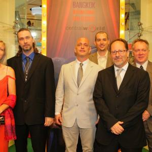 From left to right at the Bangkok International Film Festival... Producers Elaine Dysinger & Jude S. Walko, Director Danny Leiner, VP of Prod. at Film Finance Steve Berman, 1st AD David Cluck and Entertainment Lawyer Rob Nau.