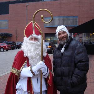 Jude S. Walko pictured here with St. Nick, near the former site of Herpolsheimer's Department Store, in downtown Grand Rapids, Michigan, USA.