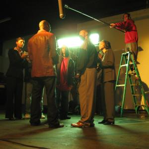 Don Wallace during filming of 