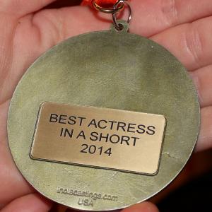 Rheagan wins Best Actress in a Short for Amazin Grace at the Bare Bones International Film Festival 2014