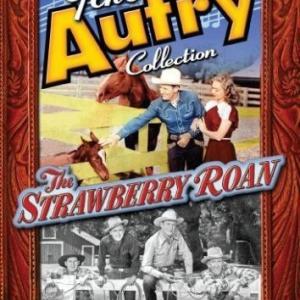 Gene Autry, Gloria Henry, Eddy Waller and Champion in The Strawberry Roan (1948)