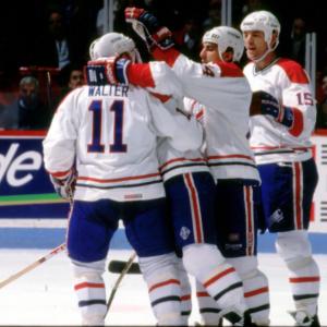 Celebrating the Overtime Win in the 1989 Stanley Cup Finals