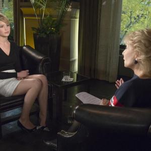Still of Barbara Walters and Jennifer Lawrence in The Barbara Walters Special: Barbara Walters Presents: The 10 Most Fascinating People of 2013 (2013)