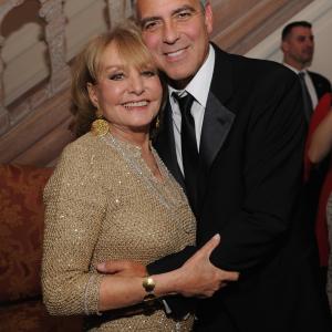 George Clooney and Barbara Walters