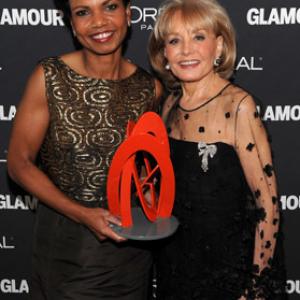 Barbara Walters and Condoleezza Rice