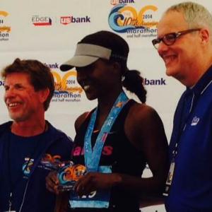 2014 OC Marathon,2nd place overall woman