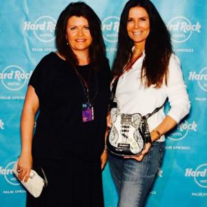 Renae Madore and Kim Waltrip at the Hard Rock Hotel Palm Springs grand opening