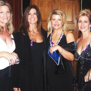 Christine Murphy Kim Waltrip Renae Madore Camille Kotani at the Playboy Mansion for the Nicole Brown Charitable Foundation