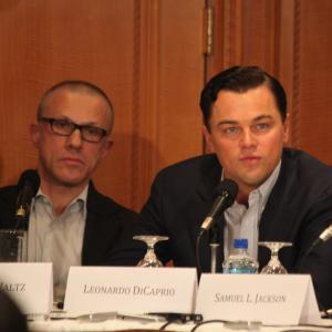 Leonardo DiCaprio and Christoph Waltz at event of Istrukes Dzango 2012