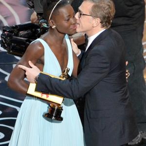 Christoph Waltz and Lupita Nyongo at event of The Oscars 2014