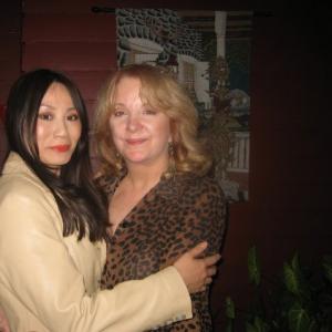 Linda Wang with Lee Garlington at Garlington's yearly Award season Dinner party.