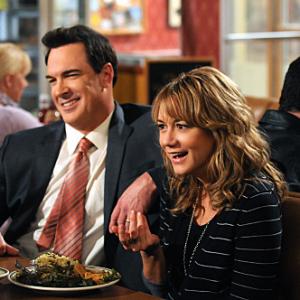 Still of Megyn Price and Patrick Warburton in Rules of Engagement 2007