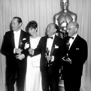 Academy Awards 37th Annual Rex Harrison Audrey Hepburn Jack Warner George Cukor 1965