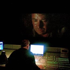 busy mixing Silent Army on screen Marco Borsato at the mixing desk Peter Warnier