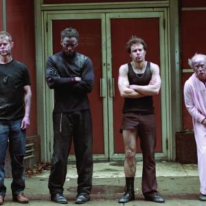 Still of William H Macy Michael Jeter Sam Rockwell and Isaiah Washington in Welcome to Collinwood 2002