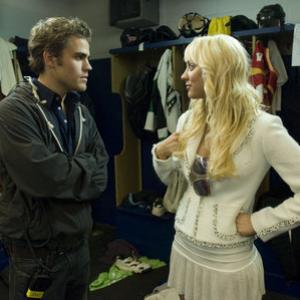 Paul Wesley as JAKE TANNER and Kaley Cuoco as BLANCA CHAMPION in a scene from KILLER MOVIE