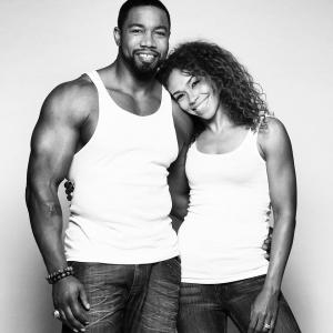 Best friends in love...Michael Jai White and fiancee Gillian Waters.