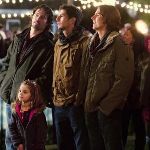 Still of Sean Faris Dana Watkins Daniel Eric Gold and Lucy Gallina in Christmas with Holly 2012
