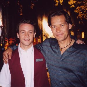 Craig Watkinson with James Remar on the set of Without a Trace