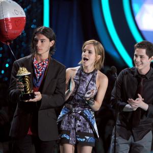 Logan Lerman, Emma Watson and Ezra Miller at event of 2012 MTV Movie Awards (2012)