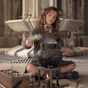 Hermione Granger (EMMA WATSON) mixes the polyjuice potion.