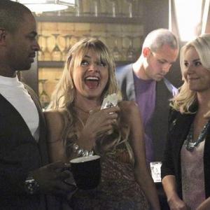 Still of Elisha Cuthbert Damon Wayans Jr and Eliza Coupe in Happy Endings 2011