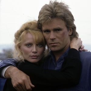 Still of Richard Dean Anderson and Kristina Wayborn in MacGyver 1985
