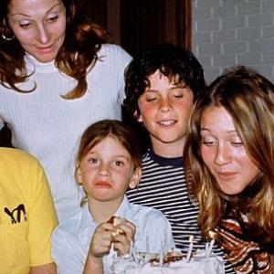 John, Pilar, Marissa, Ethan, and Aissa Wayne on Aissa's 16th birthday, 1972.