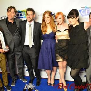 IAWTV Awards (2013) - Squaresville wins Best Comedy - Robert Lam, Matthew Enlow, David Greenman, Christine Weatherup, Mary Kate Wiles, Kylie Sparks & Kevin Rosen-Quan