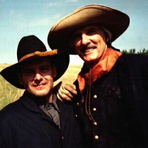 With Dennis Weaver on location for Stolen Women