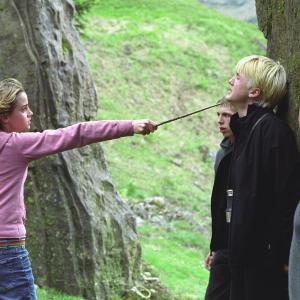 Still of Tom Felton Emma Watson Jamie Waylett and Bronson Webb in Haris Poteris ir Azkabano kalinys 2004