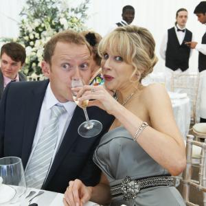 Still of Lucy Punch and Robert Webb in The Wedding Video (2012)