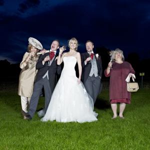 Still of Miriam Margolyes Lucy Punch Harriet Walter Robert Webb and Rufus Hound in The Wedding Video 2012
