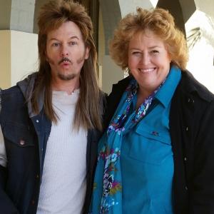 Tracy Weisert & David Spade in New Orleans on the set of JOE DIRT 2, Day 1 of shooting November 17, 2014.