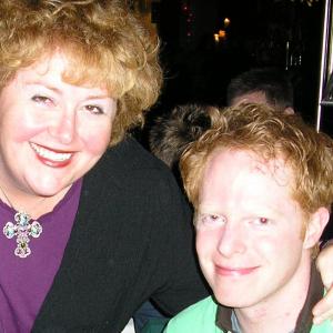 Old friends Tracy Weisert  Jesse Tyler Ferguson in New York City during Jesses run of The 25th Annual Putnam County Spelling Bee
